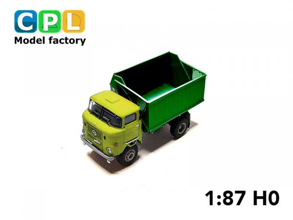 IFA W50LA ND mit Schwerhäckselaufbau SHA16 Oschatz Var. 4 beige gruen